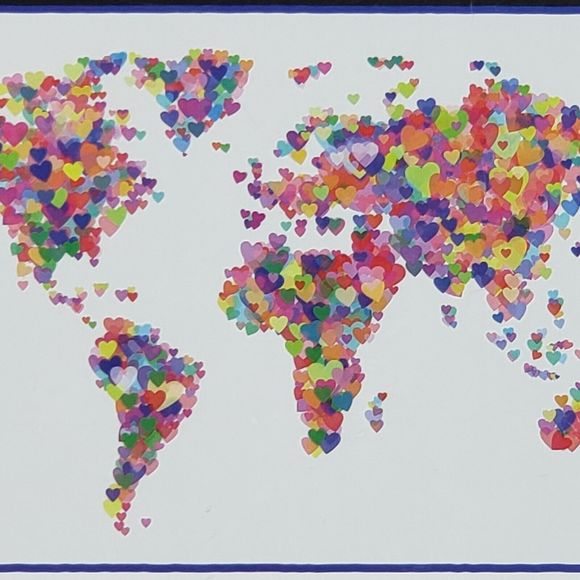 Jigsaw Puzzle World of Love 500 Piece Multicolor Hearts  Puzzle 24" w x 18" h - Picture 4 of 5